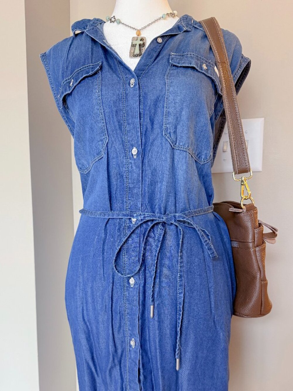 Calvin Klein Jeans Button-Down Tank Dress – Size Medium
